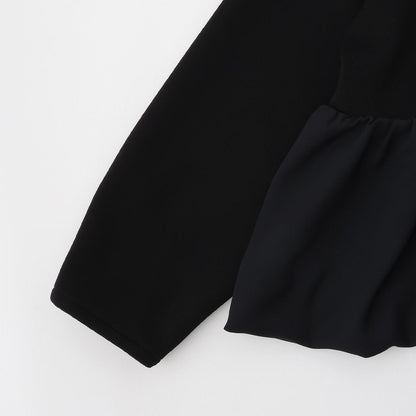 【AMI】厚棉氣球袖拉鍊開衫