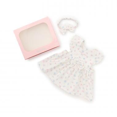 【BOX付】花朵蝴蝶結圖案圍裙&髮帶套裝