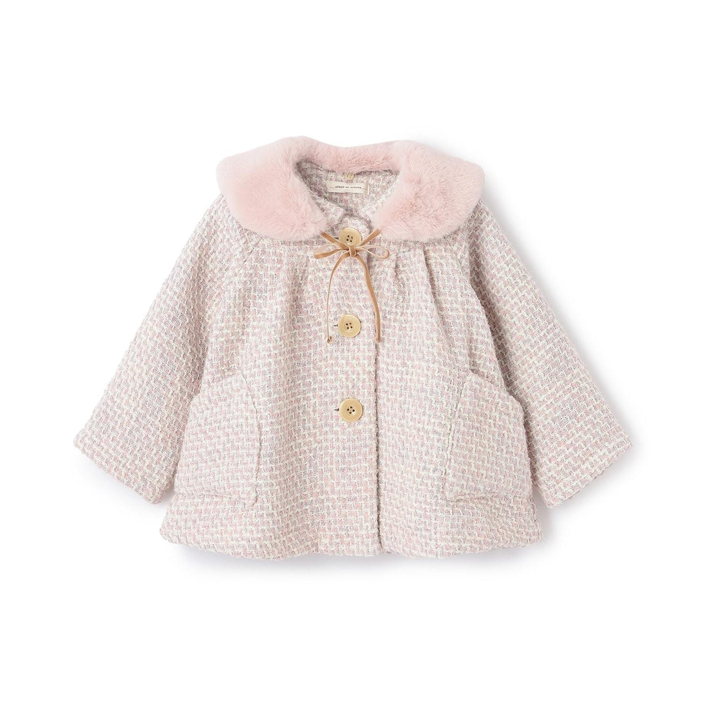 帶圍巾低領大衣