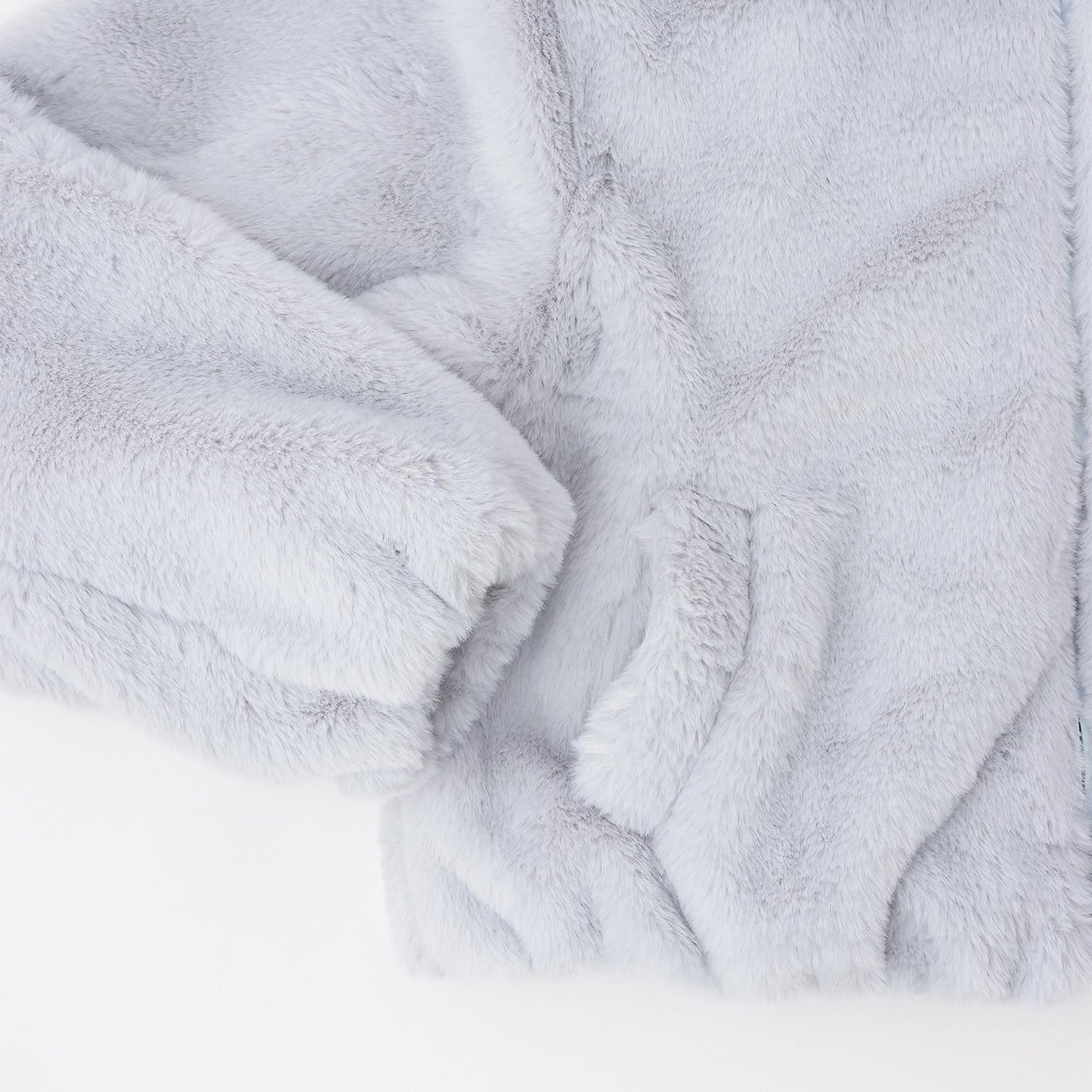 蓬鬆仿皮草飛行夾克