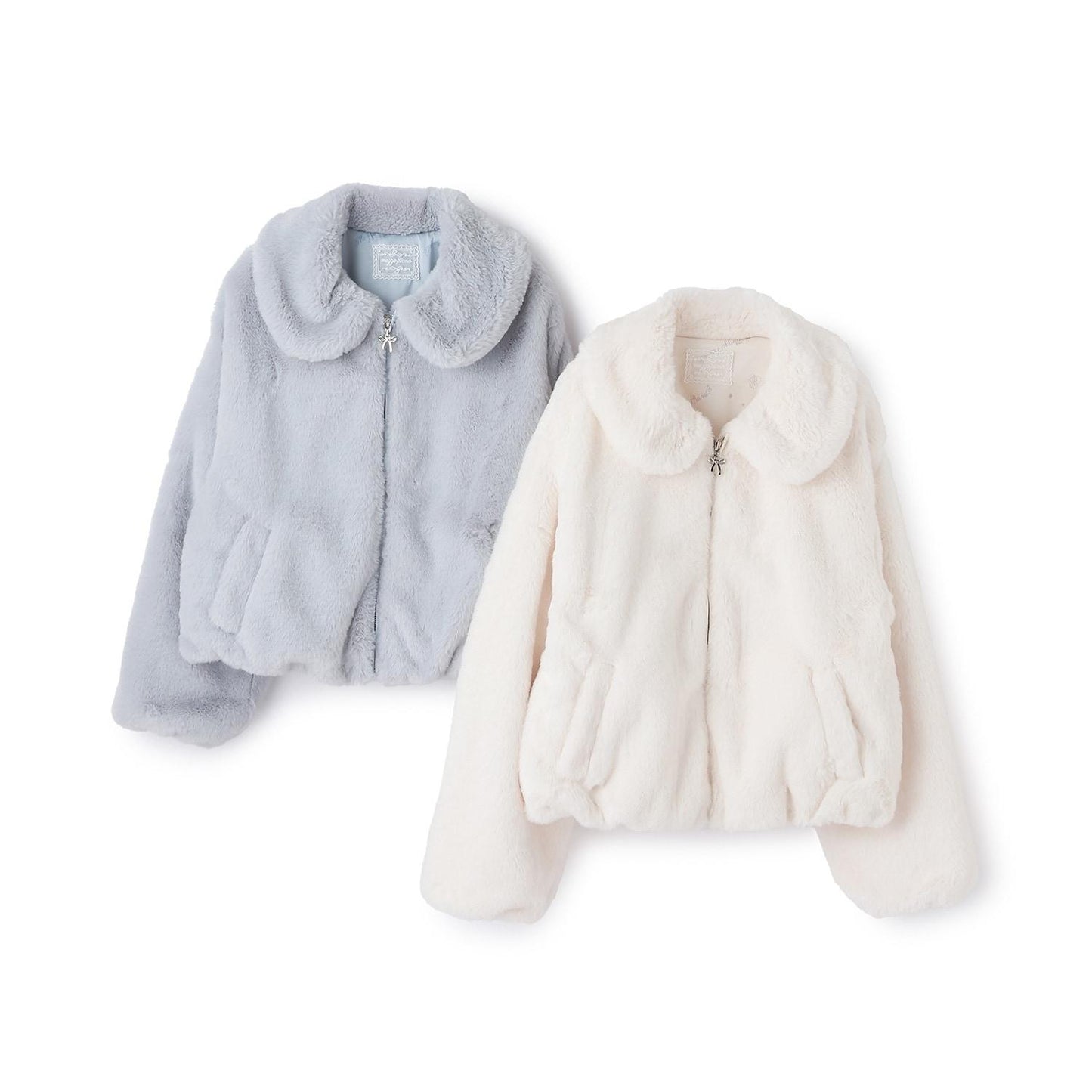 蓬鬆仿皮草飛行夾克