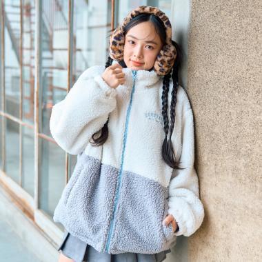 可雙面穿羊羔絨飛行夾克