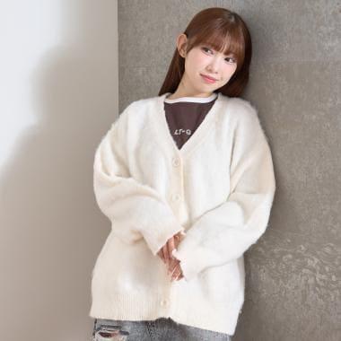 【LTXC】長毛絨寬鬆開衫