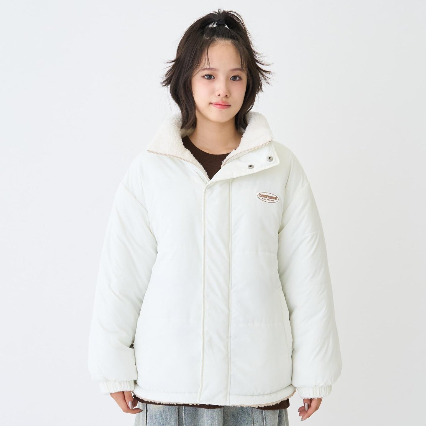 可雙面穿羊羔絨飛行夾克