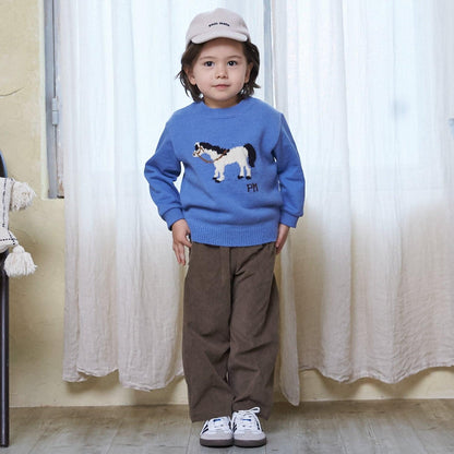 針織圖案拼接衛衣