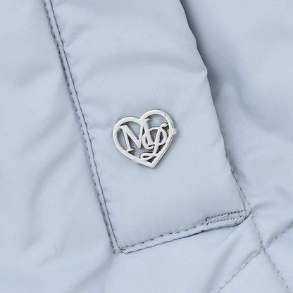 【防潑水】附蝴蝶結腰帶修身長款羽絨服