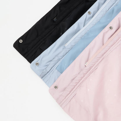 【防潑水】附蝴蝶結腰帶修身長款羽絨服