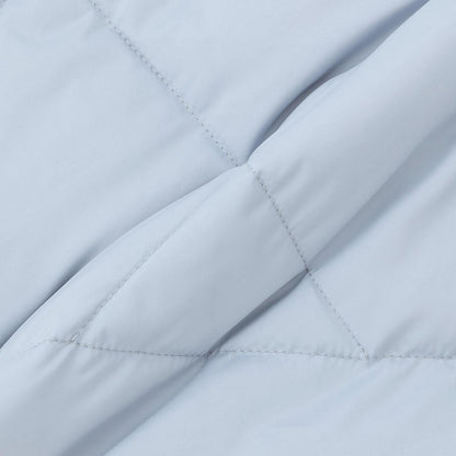 【防潑水】附蝴蝶結腰帶修身長款羽絨服