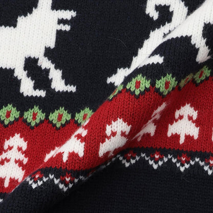 狼圖案針織套頭衫