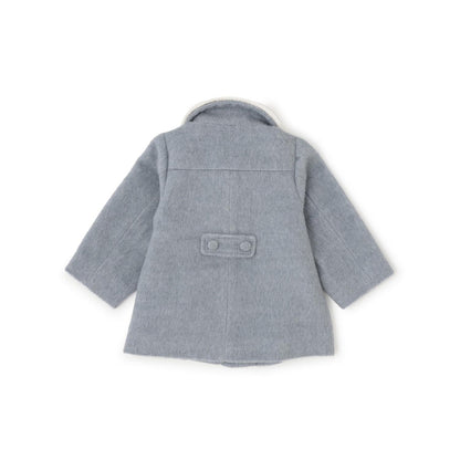 毛絨領心形口袋大衣