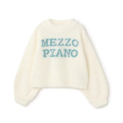 Logo毛絨針織套頭衫