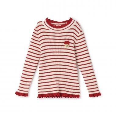 羅紋高領條紋衫