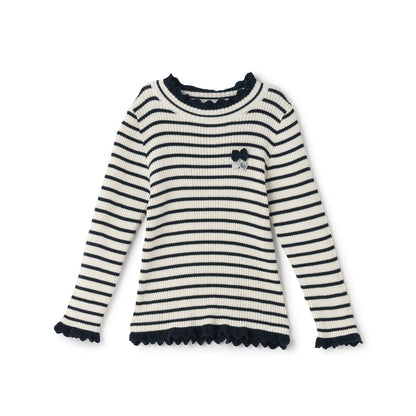 羅紋高領條紋衫