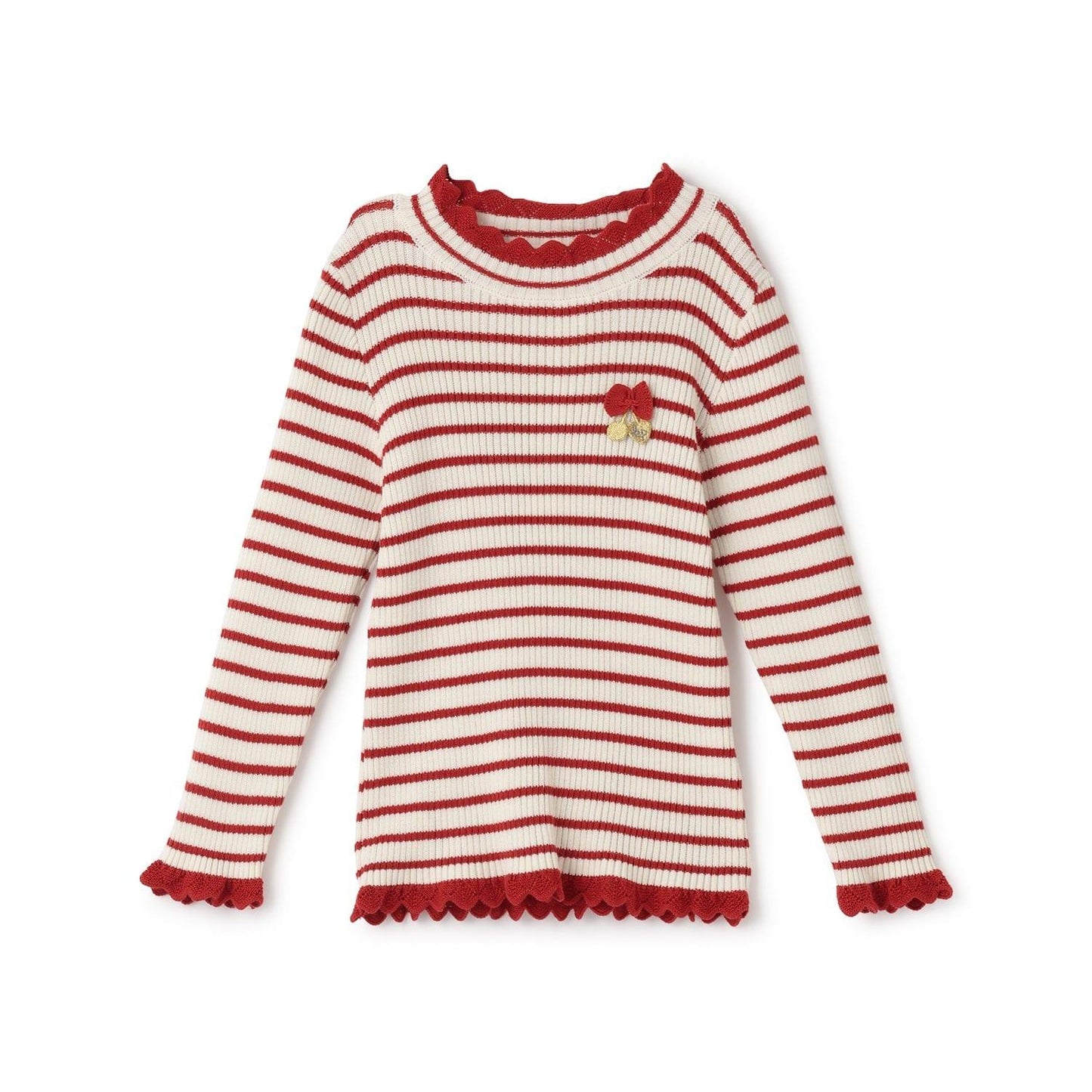 羅紋高領條紋衫