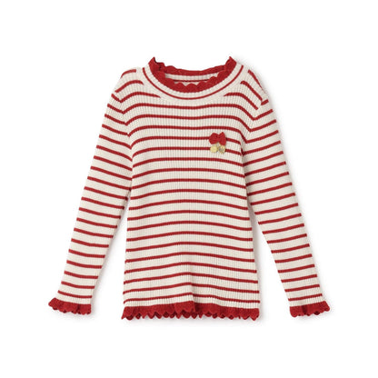 羅紋高領條紋衫