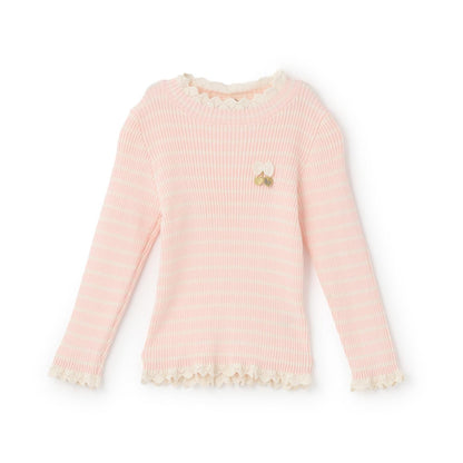 羅紋高領條紋衫