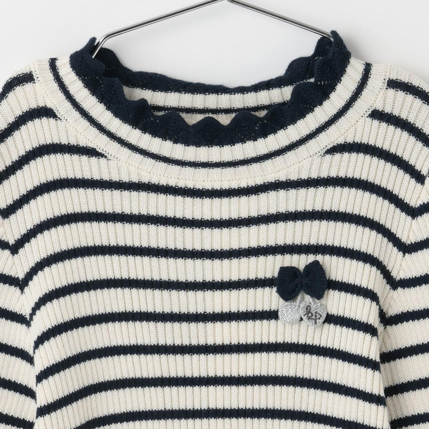 羅紋高領條紋衫