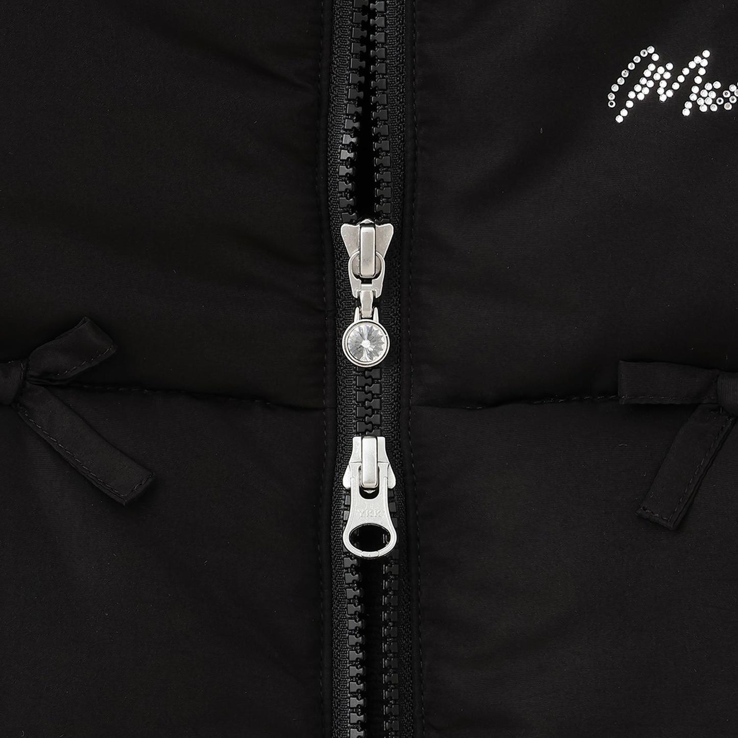 【防潑水・蓄熱】迷你蝴蝶結泡泡袖短款夾克