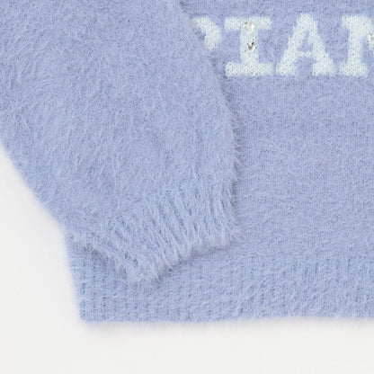 Logo毛絨針織套頭衫