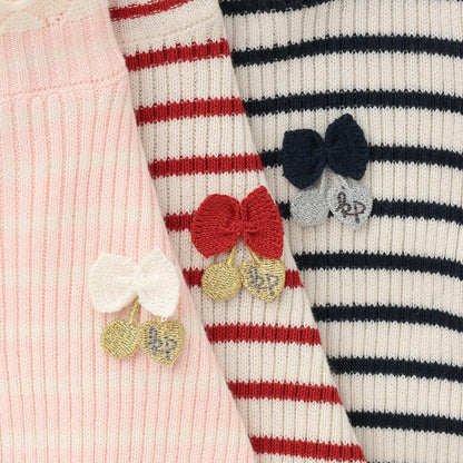 羅紋高領條紋衫