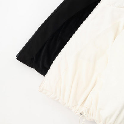 【防潑水・蓄熱】迷你蝴蝶結泡泡袖短款夾克