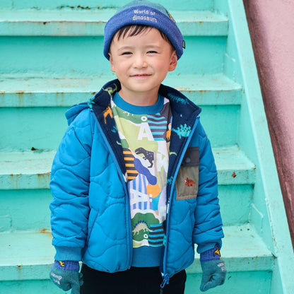 恐龍雙面可穿中棉夾克