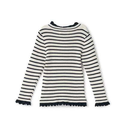 羅紋高領條紋衫