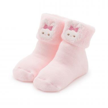 帶兔子貼布繡翻邊襪