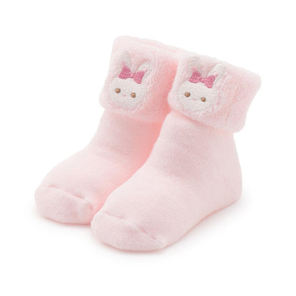 帶兔子貼布繡翻邊襪