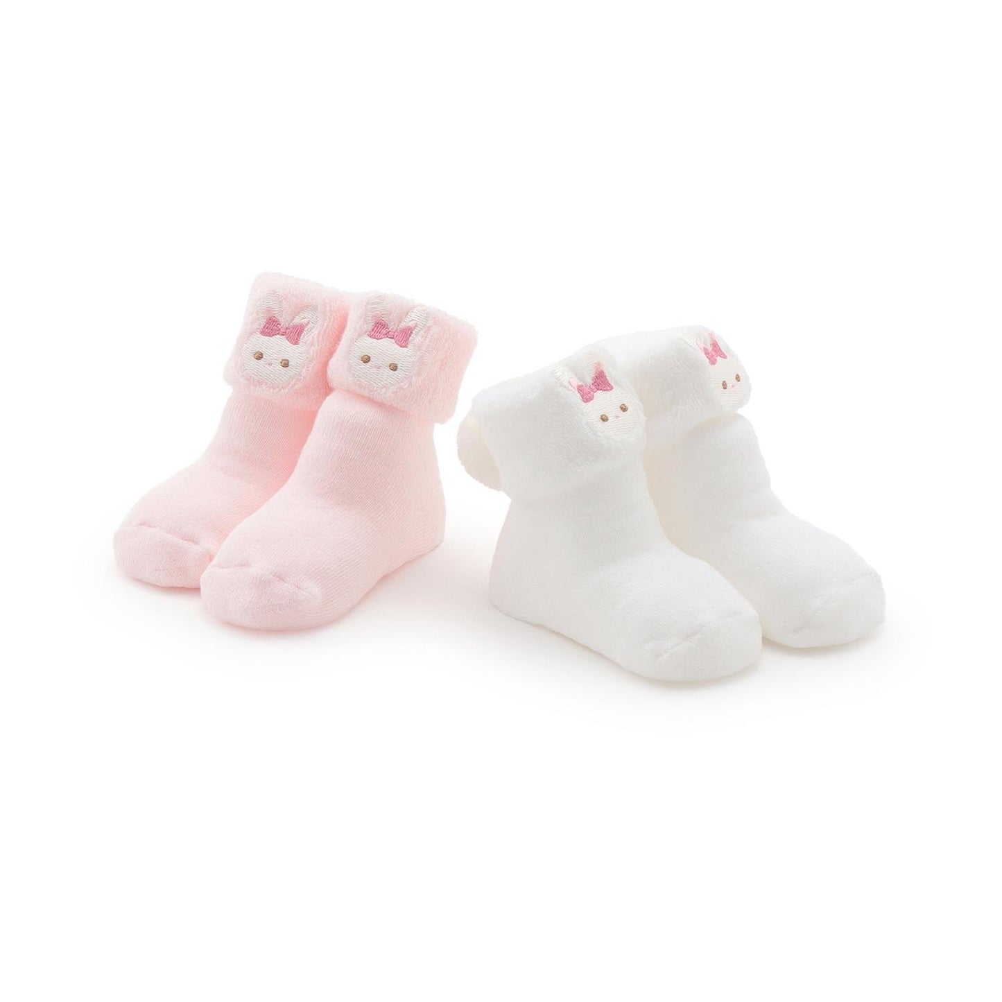 帶兔子貼布繡翻邊襪