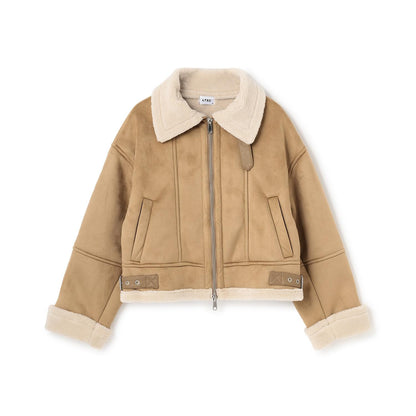 羊毛皮飛行夾克