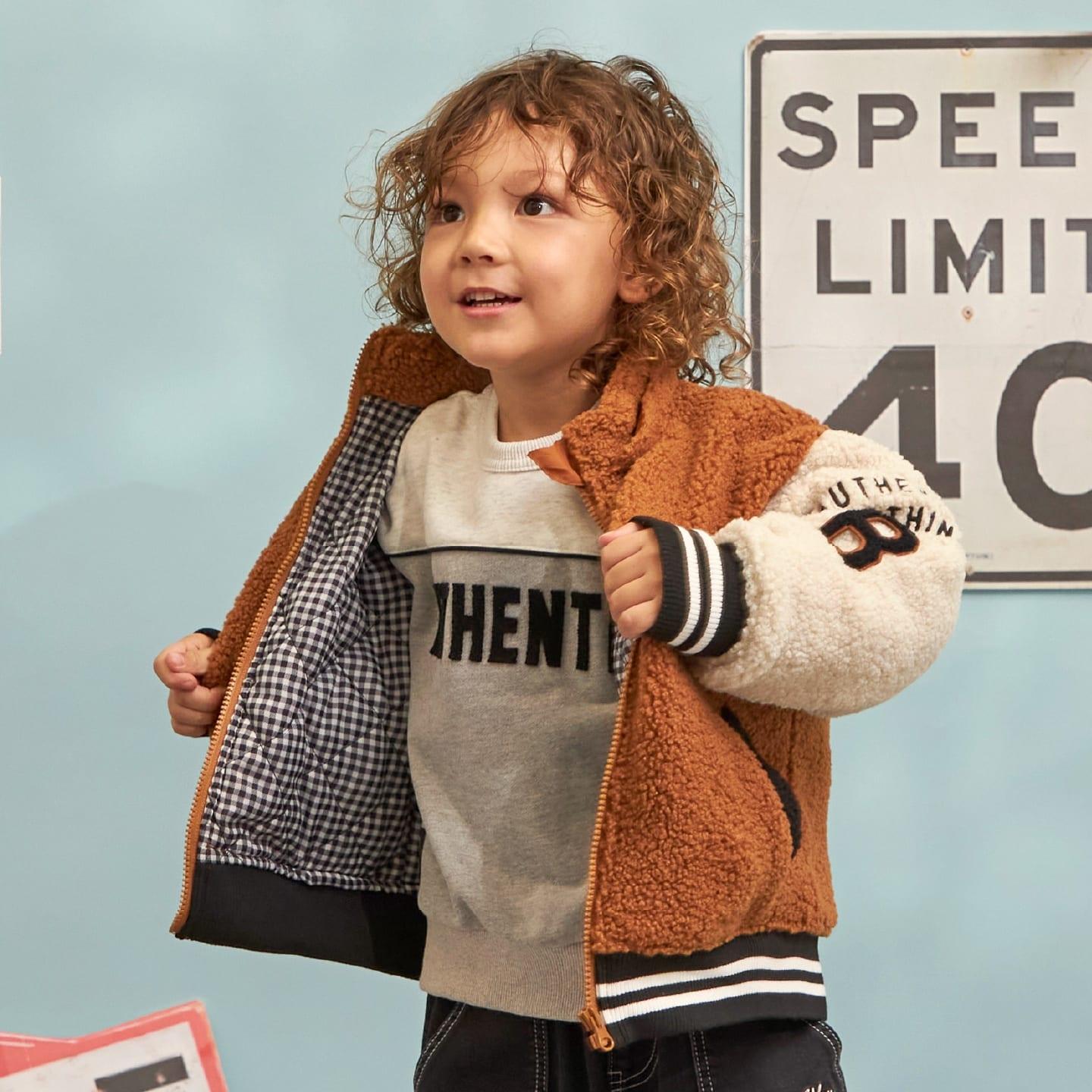 連帽拼色羊羔絨夾克