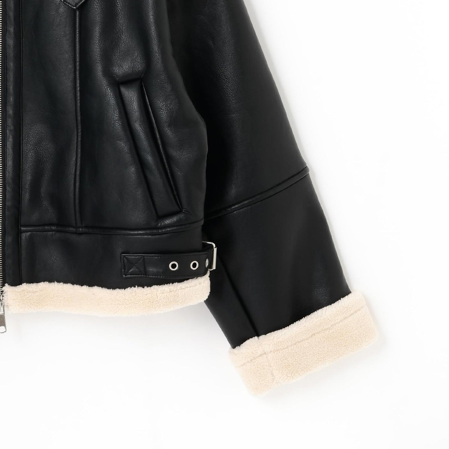 羊毛皮飛行夾克