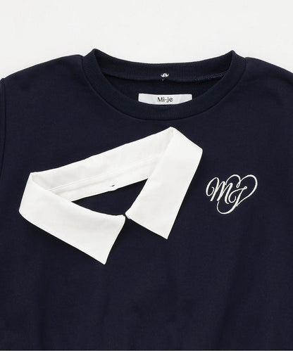 拼接荷葉邊衛衣【韓國時尚】