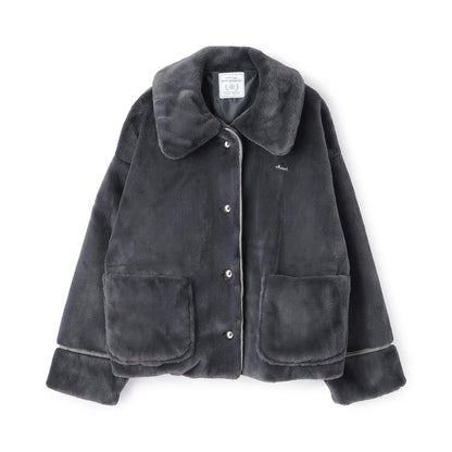 【130cm可選】仿皮草飛行夾克