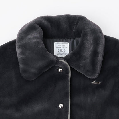 【130cm可選】仿皮草飛行夾克