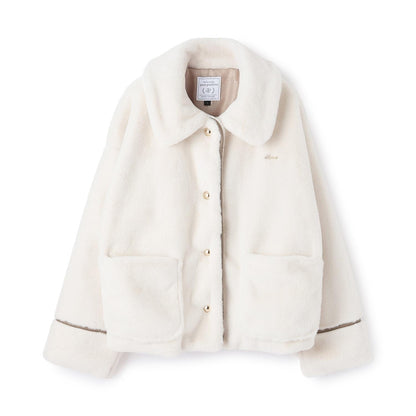 【130cm可選】仿皮草飛行夾克