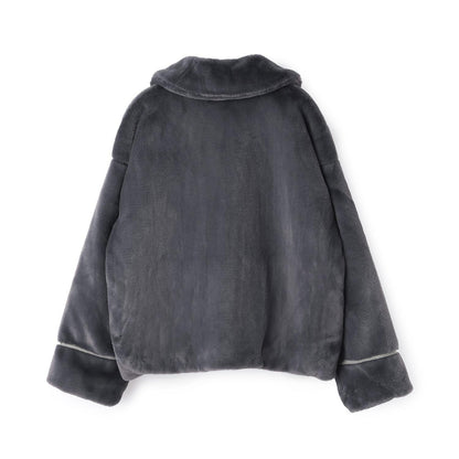 【130cm可選】仿皮草飛行夾克