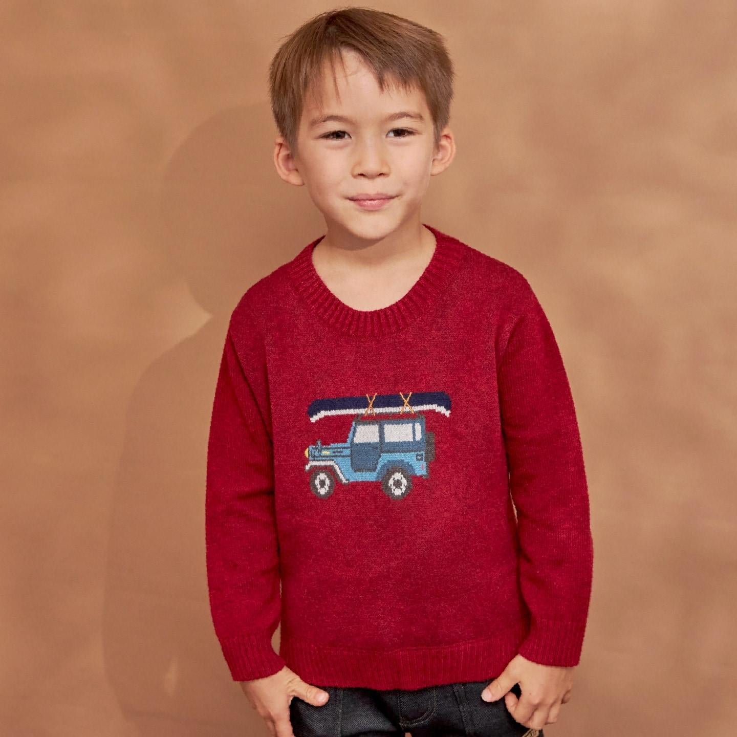 汽車圖案毛衣