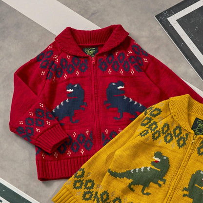 恐龍圖案考欽毛衣