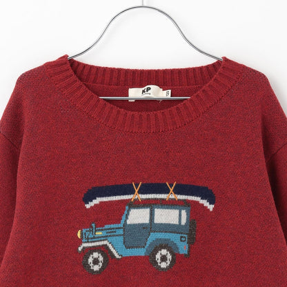 汽車圖案毛衣