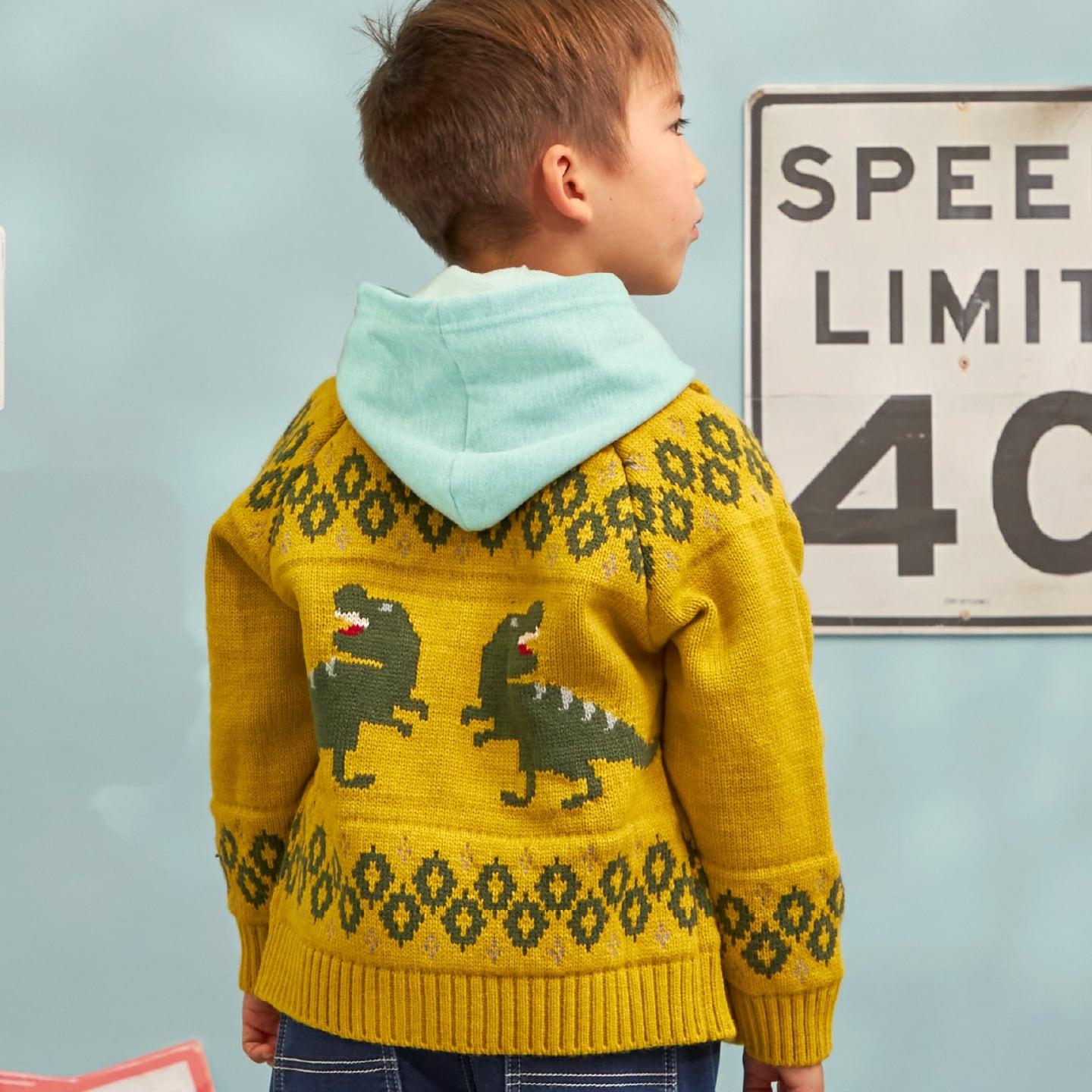 恐龍圖案考欽毛衣