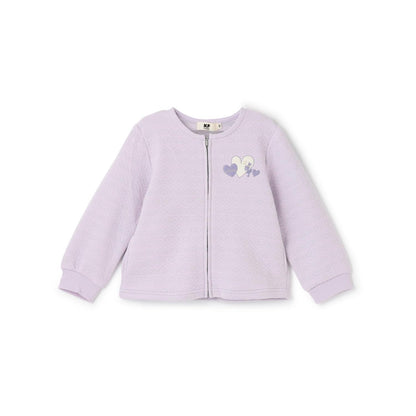 愛心亮片提花拉鍊開衫