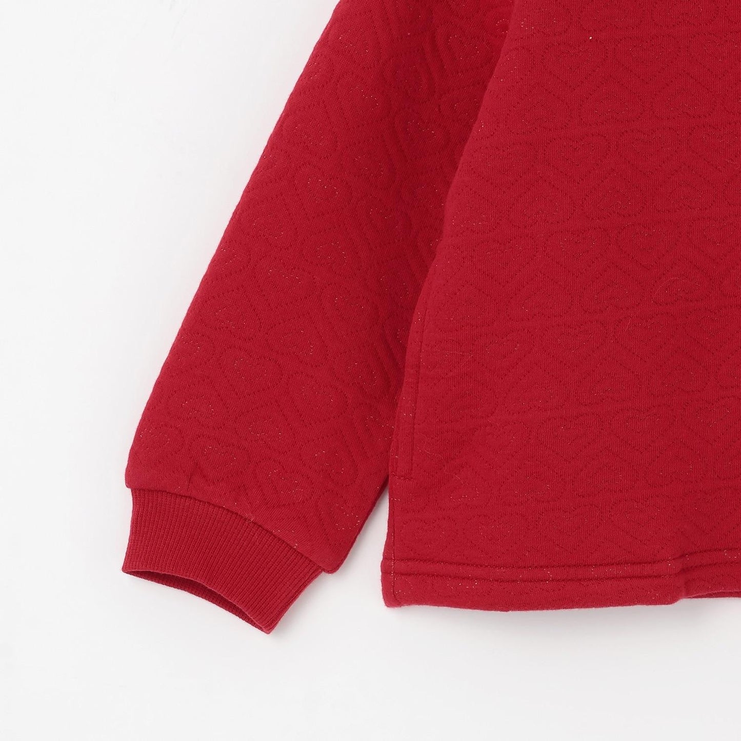 愛心亮片提花拉鍊開衫