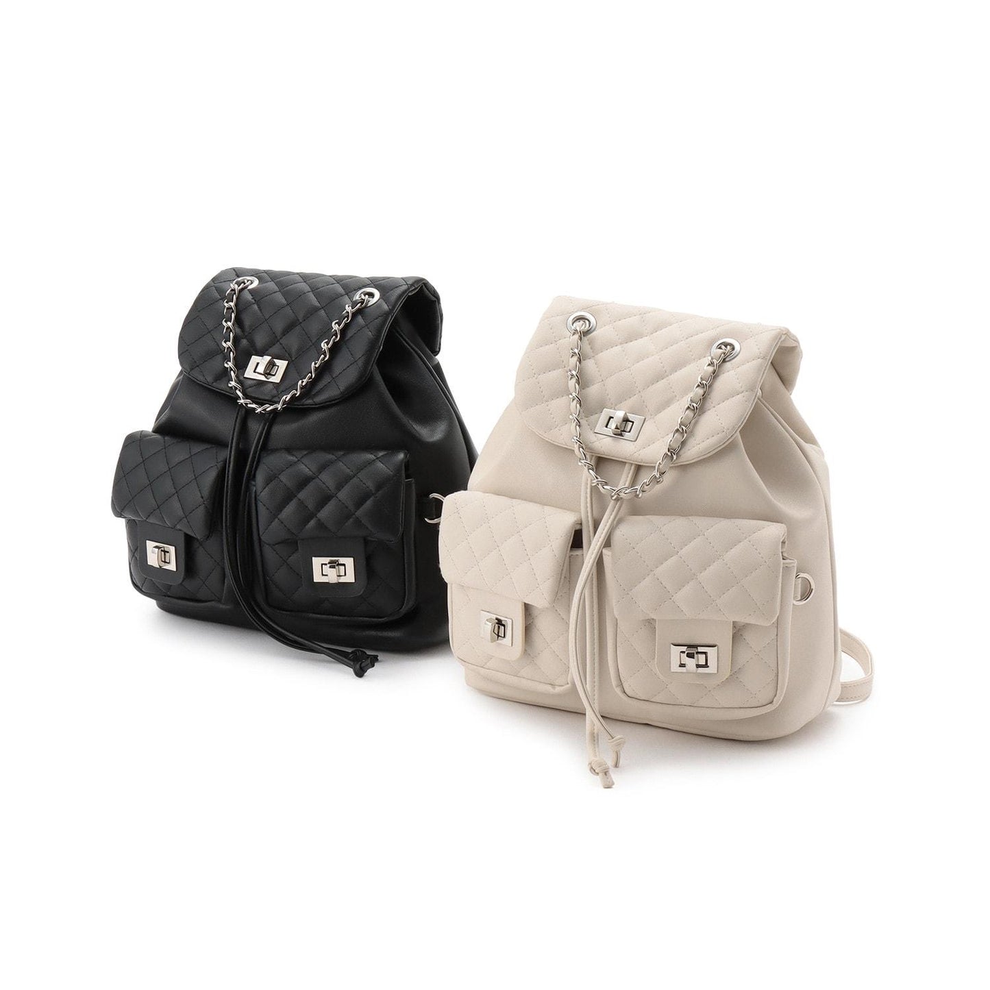 菱格紋迷你雙肩包