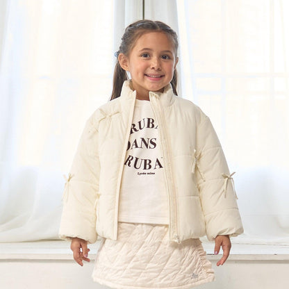 帶蝴蝶結羽絨夾克