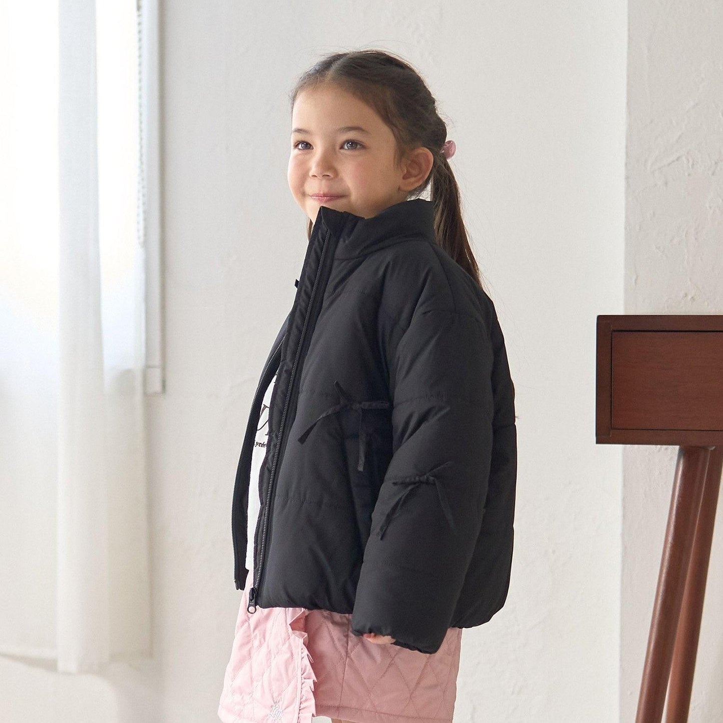 帶蝴蝶結羽絨夾克