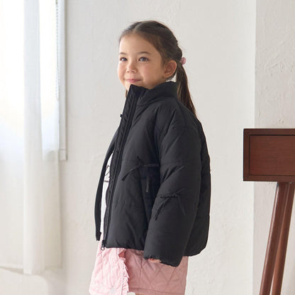 帶蝴蝶結羽絨夾克