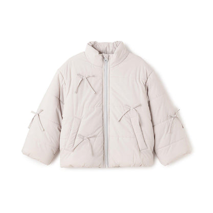 帶蝴蝶結羽絨夾克