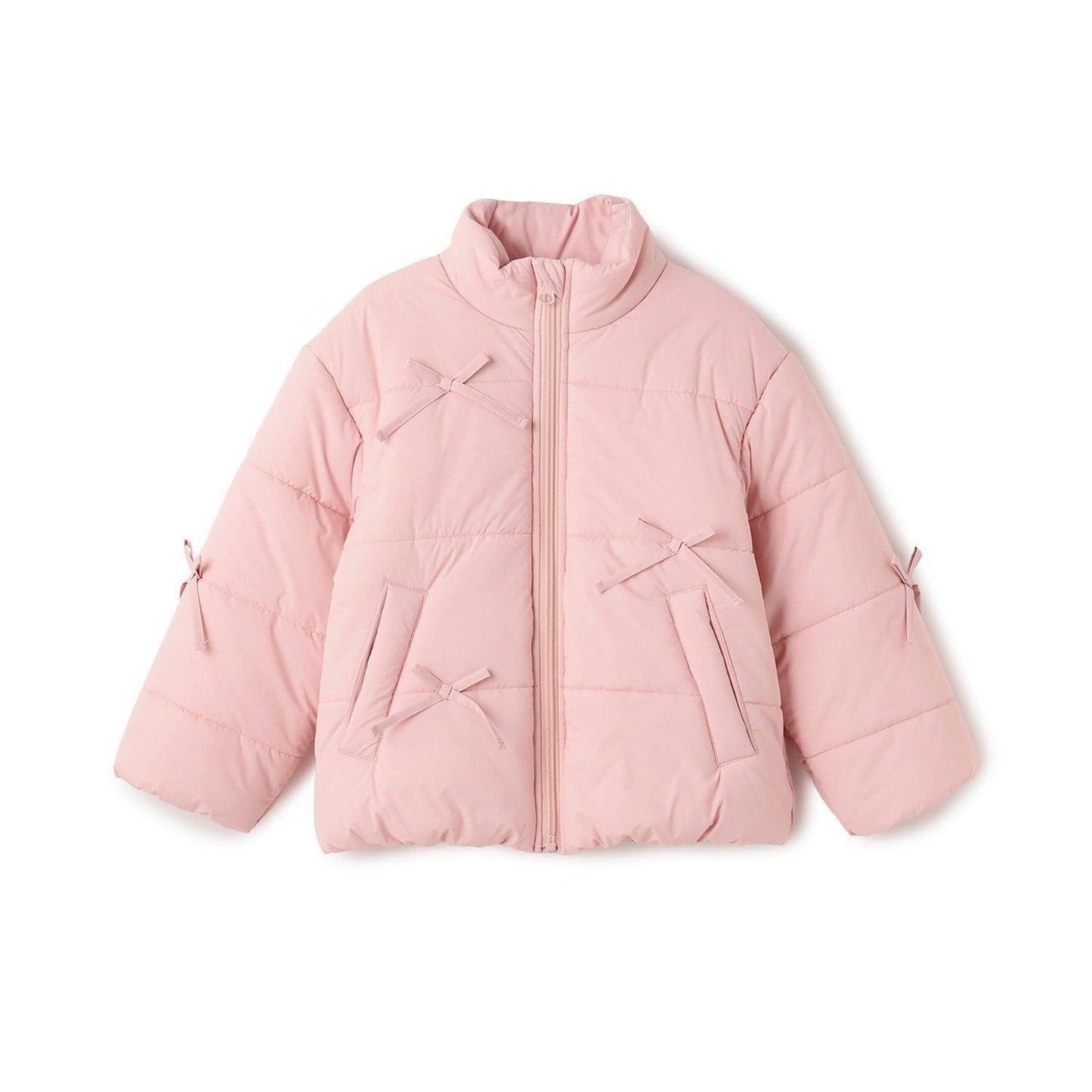 帶蝴蝶結羽絨夾克